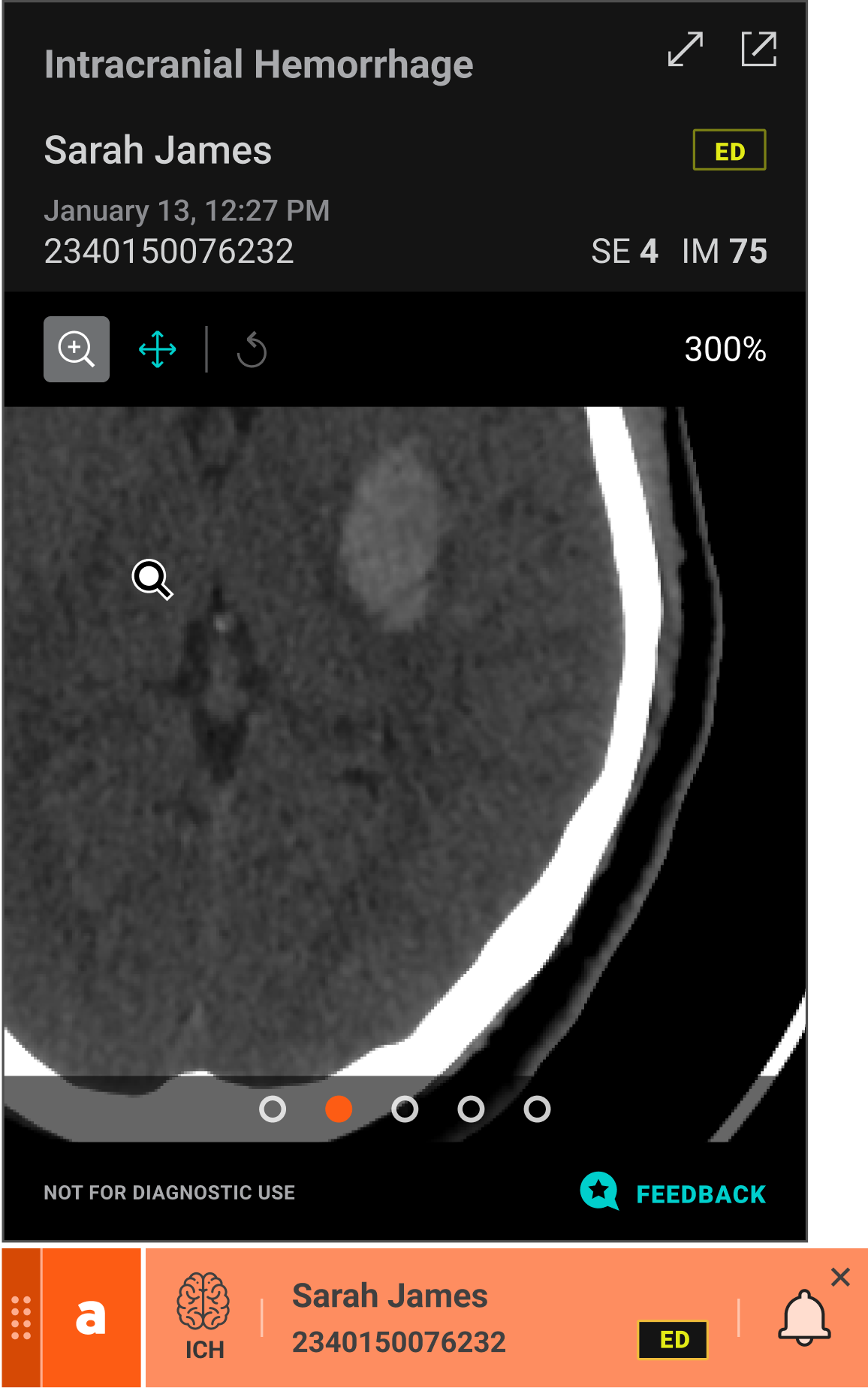 **Notification** with relevant scan